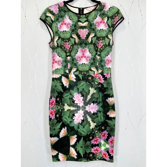 Ted Baker London Green Floral Sheath Dress $385 - Picture 5 of 13
